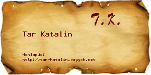 Tar Katalin névjegykártya